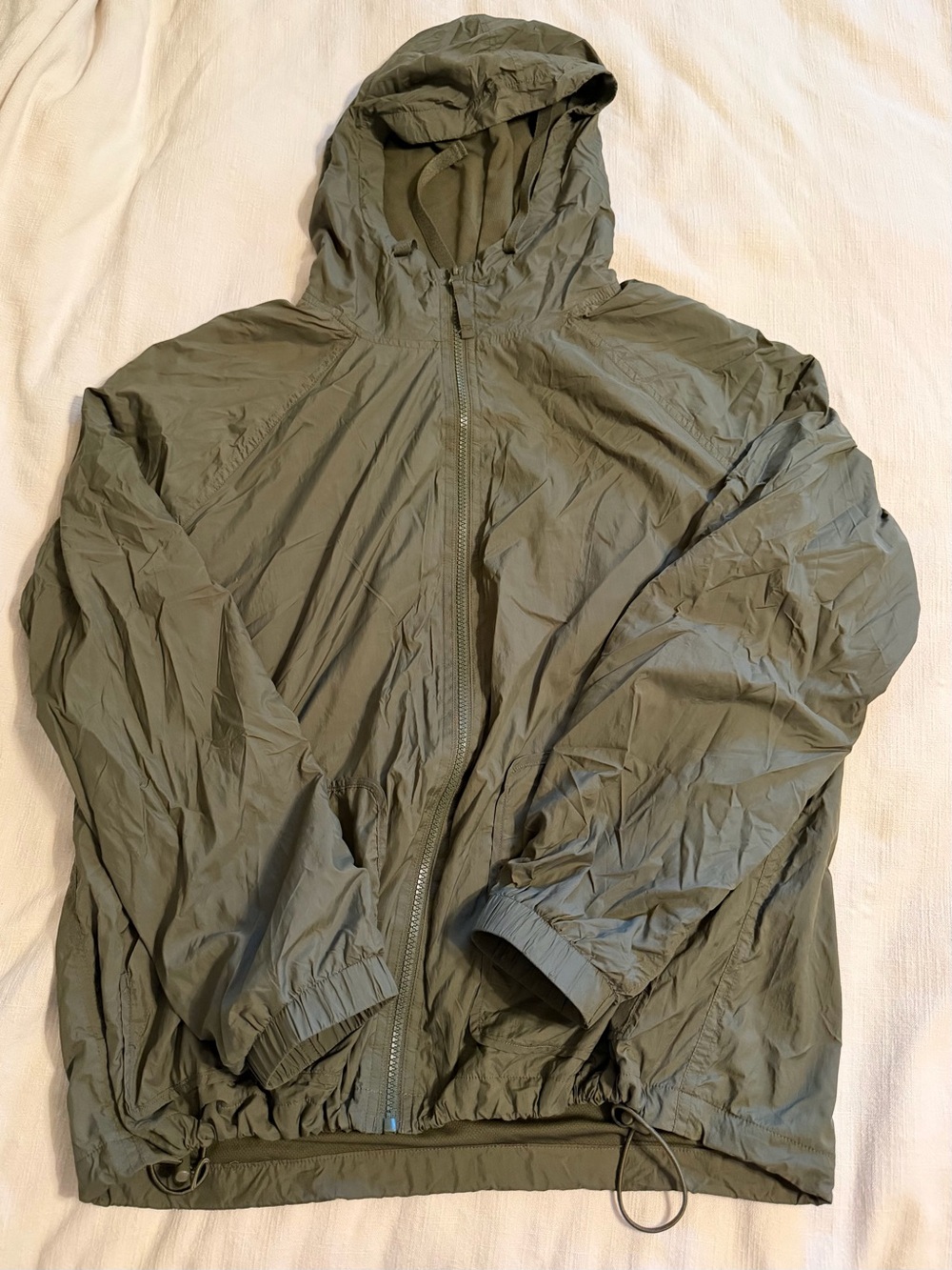 Sonoma Olive Green Hooded Windbreaker Jacket